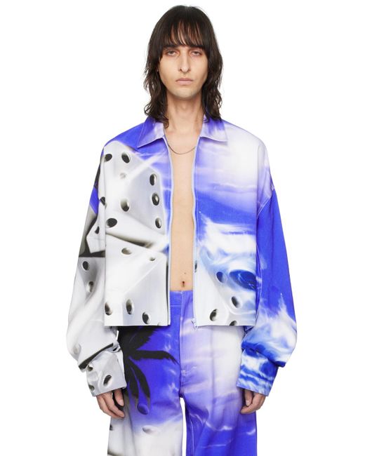 gerrit jacob printed moto jacket Gerrit Jacob - Green Printed