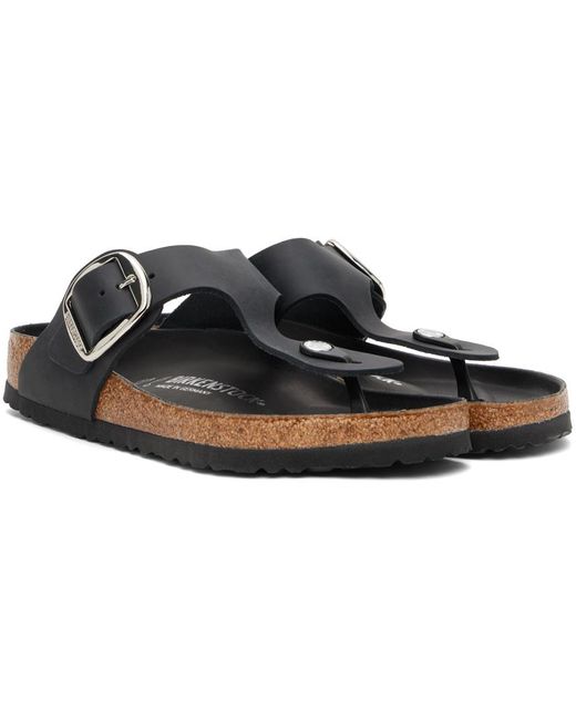 Birkenstock Black Regular Gizeh Big Buckle Sandals