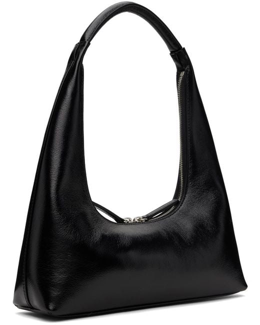 MARGE SHERWOOD Black Leather Shoulder Bag
