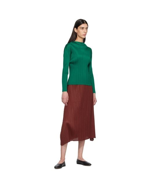 Pleats Please Issey Miyake Green Monthly Colors November Top