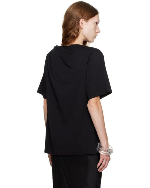 Dries Van Noten Black Knotted T-shirt