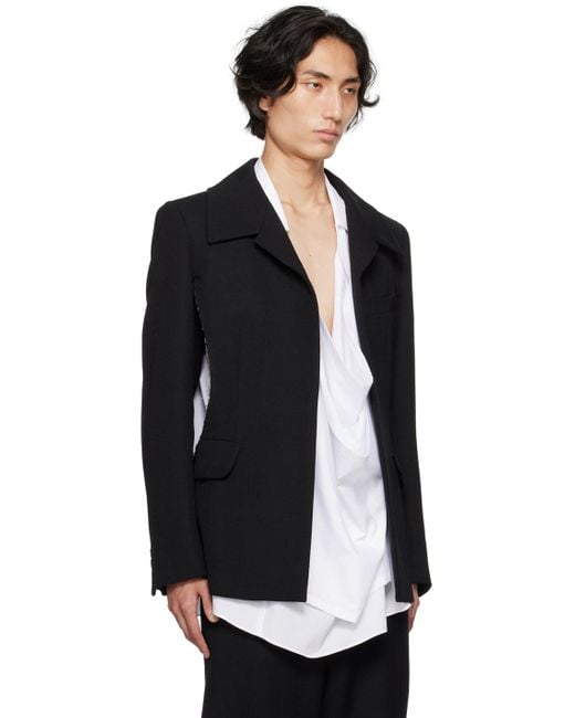 Comme des Garçons Black Cutout Blazer for men