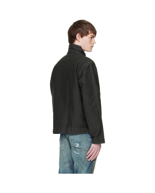 RRL Black Corduroy-Collar Cotton Deck Jacket for men