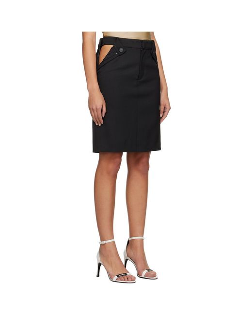 Coperni Black Open Hip Miniskirt