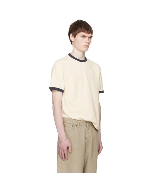Jeanerica Natural Off- Ringer T-Shirt for men