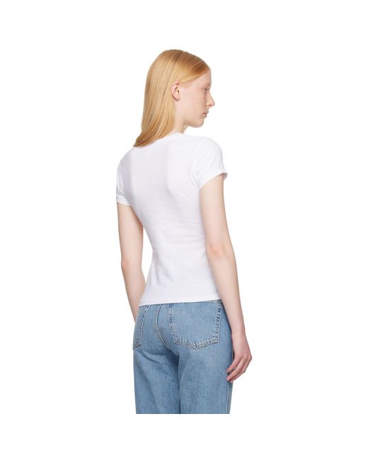 Re/done White Hanes Edition 1960S Slim T-Shirt