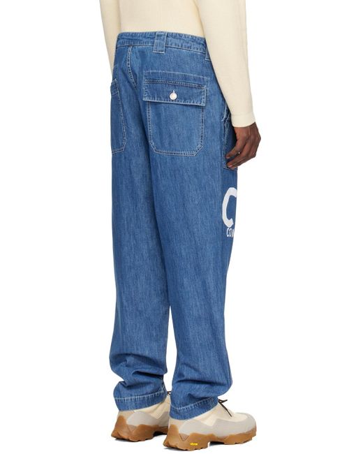 C P Company Blue Loose Jeans for men
