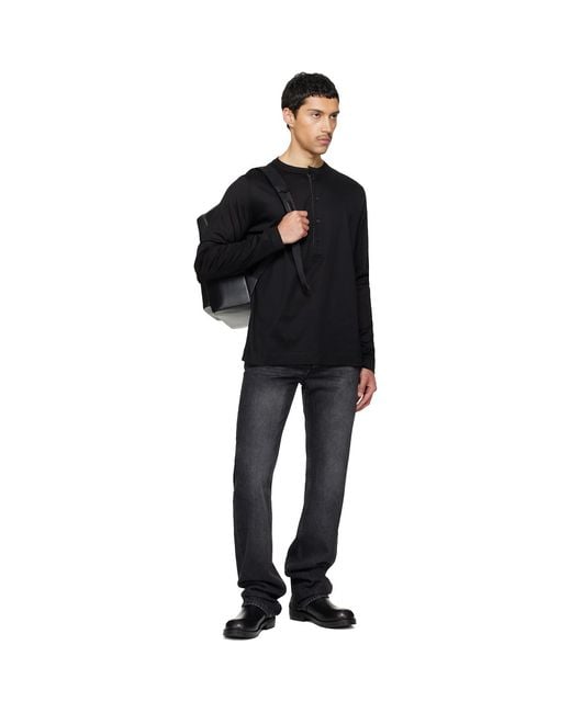 Paul Smith Black Logo Stamp Backpack for men