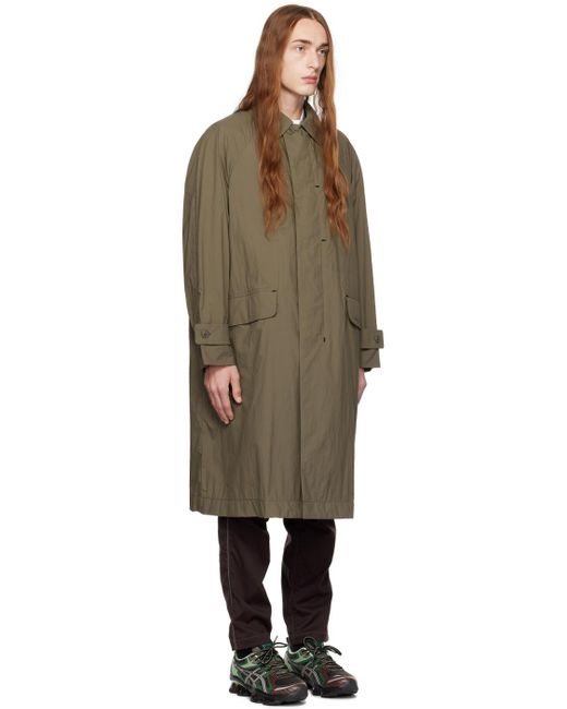 And Wander Black Khaki Buttoned Coat for men