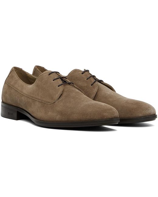 Boss Black Taupe Lace-Up Derbys for men