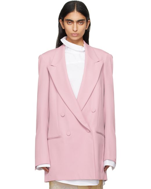 Dries Van Noten ウール テーラードジャケット Pink
