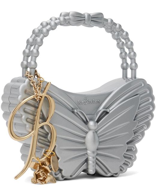 Blumarine Gray Forbitches Edition Butterfly-Shaped Bag