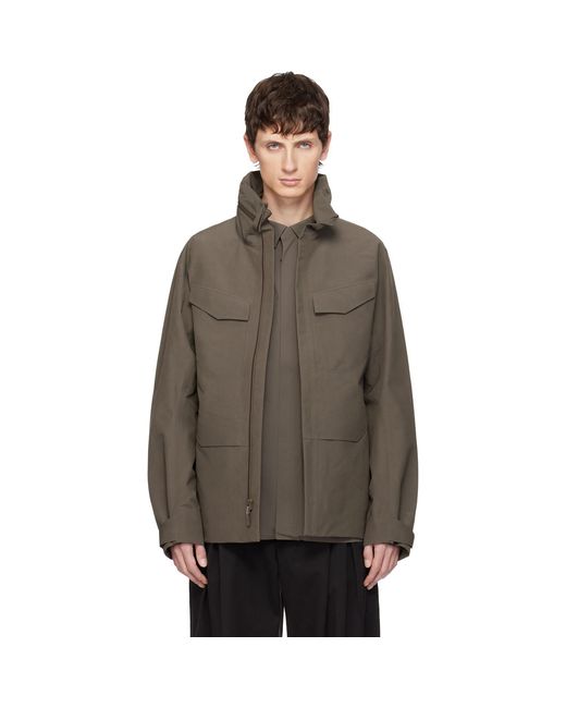 Veilance Brown Taupe Field Jacket for men
