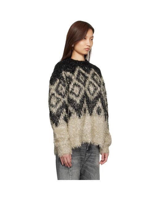 Acne Black Metallic Knit Sweater