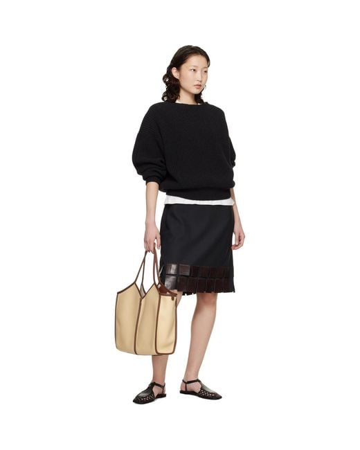 Hereu Natural Calella Squared Medium Leather Tote
