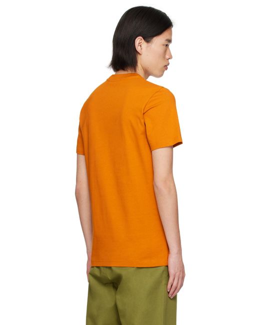メンズ Moncler ガーメントウォッシュ Tシャツ Orange
