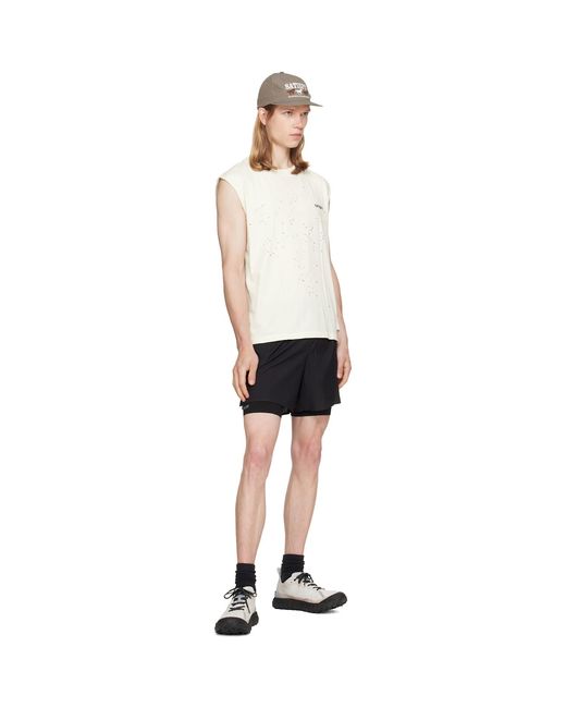Satisfy White Off- Mothtech Muscle Tank Top for men