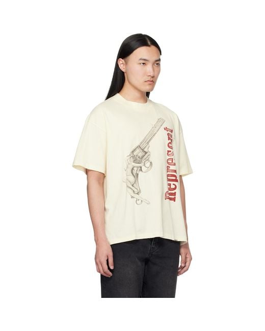 Represent Natural Off- 'Loaded With Love' T-Shirt for men