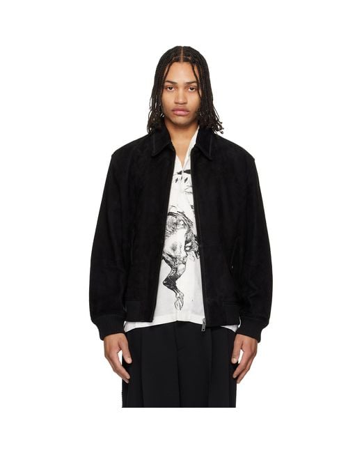 HUGO Black Extra-Slim-Fit Soft Suede Jacket for men