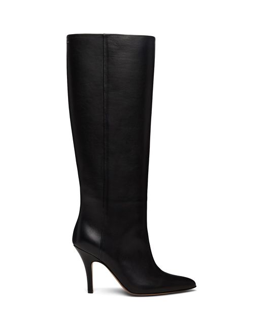 MM6 by Maison Margiela Black Architype Knee High Tall Boots