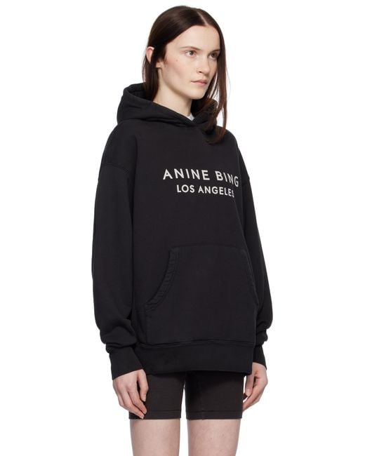 Anine Bing Black Alto Hoodie