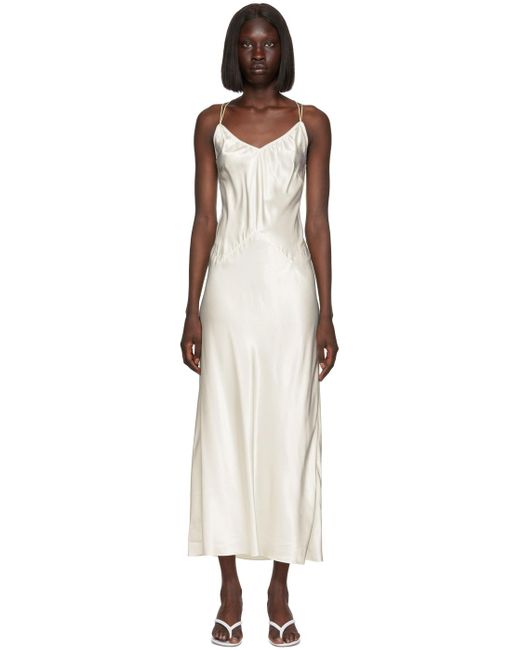Anna October Synthetic Off- Chantal Maxi Dress in Ivory (Black) | Lyst ...