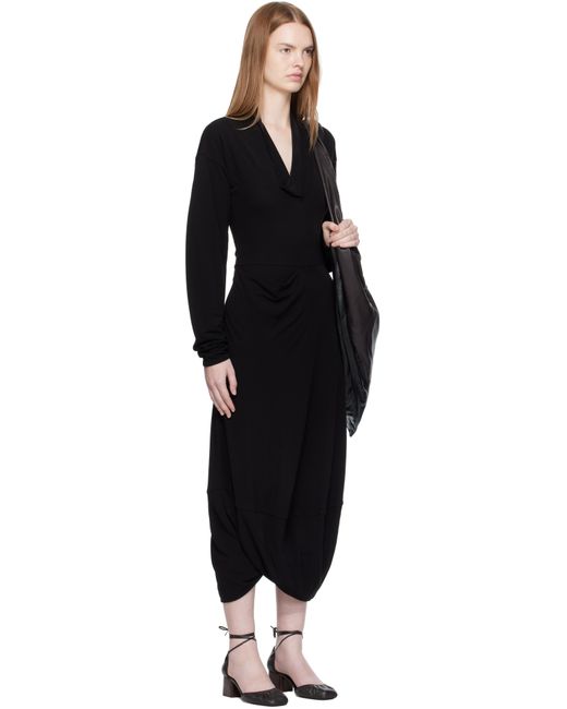 Robe Longue Noire À Col En V Lemaire en coloris Black