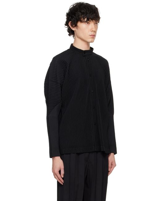 ISSEY MIYAKE cotton Single-color tag Gathered design long-sleeved shirt Jacket JJ31320 Orange brown 9