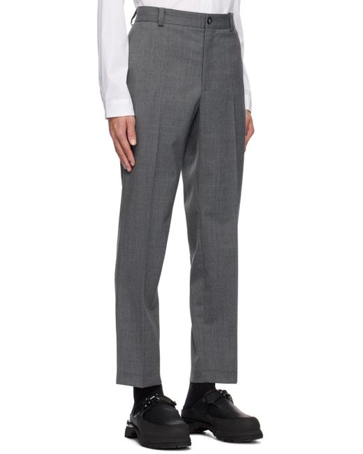 Han Kjobenhavn Gray Single Suit Trousers for men
