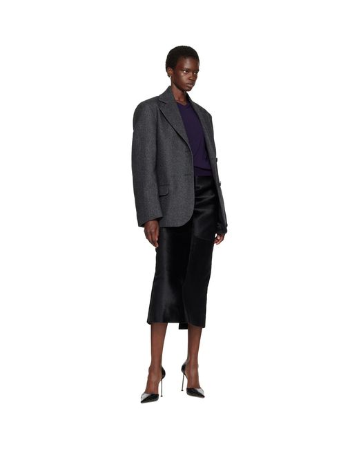 Rohe Blue Double-Breasted Herringbone Blazer