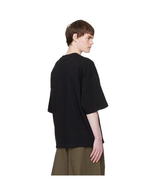 Entire studios Black Heavy Boxy T-Shirt for men