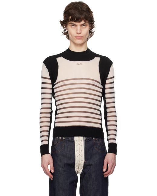 Cardigan Jean Paul Gaultier - Marinère Jacquard - Laine - Taille S - Neuf Avec étiquettes
