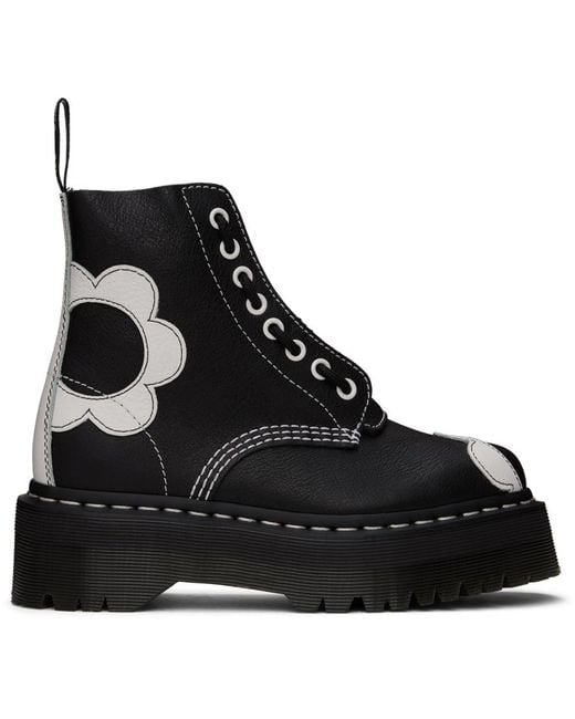 Dr. Martens Sinclair Flower Platform Boots in Black | Lyst