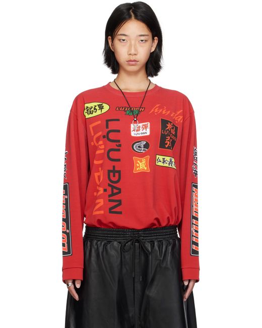 Lu'u Dan Red Oversized Long Sleeve Jersey