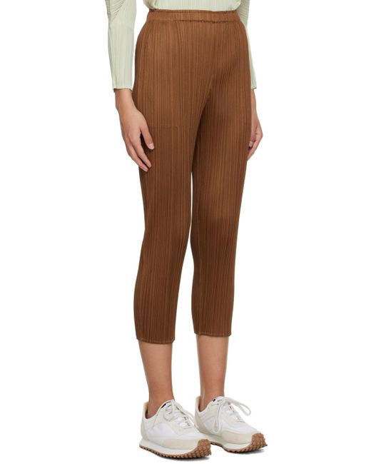 Pleats Please Issey Miyake Multicolor Brown Monthly Colors February Trousers