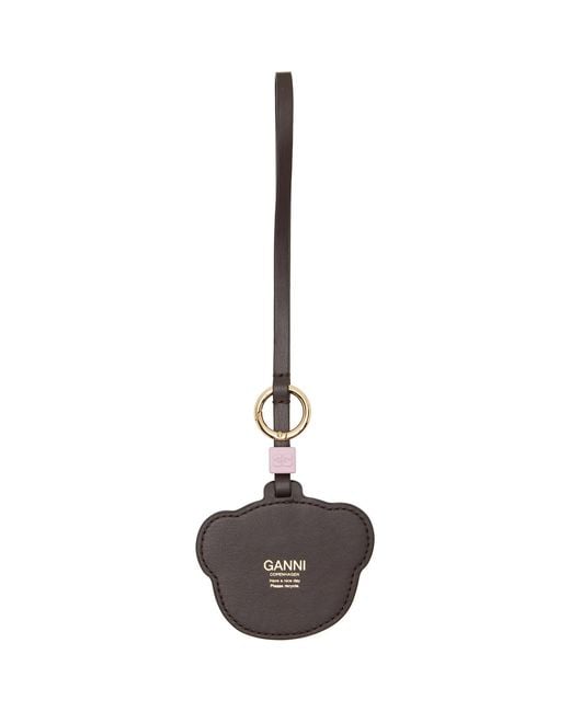 Ganni Metallic Teddy Bear Bag Charm