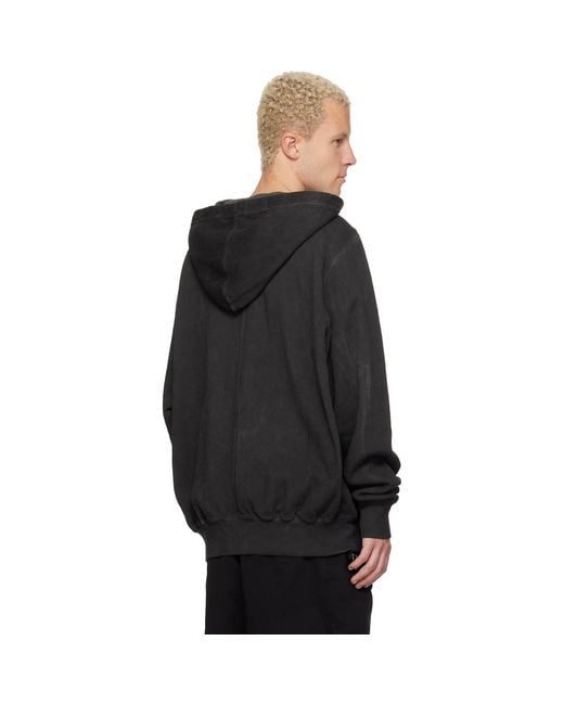 Rick Owens Black Tower Oversized Hoodie for men