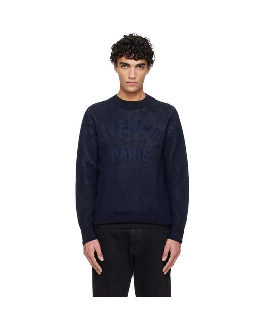 Givenchy Blue Crewneck Sweater for men