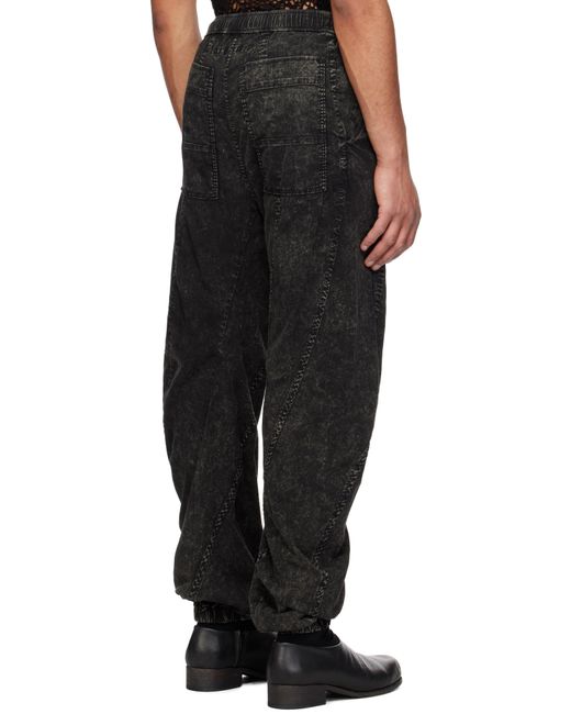 メンズ Julius ブラック Hellion Curved トラウザーズ Black