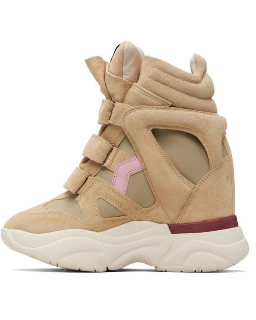 Isabel Marant Natural Balskee High-top Wedge Sneakers