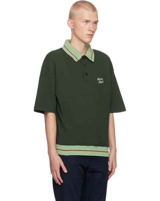 Maison Kitsuné Green Oversize Polo for men