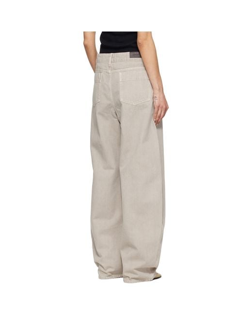 Lemaire Natural High Waisted Curved Jeans