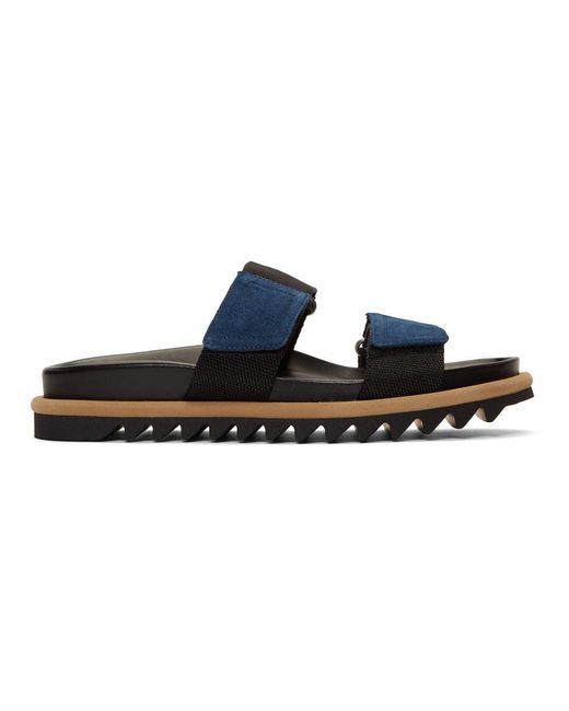 Dries Van Noten Black Strap Slide Sandals for men