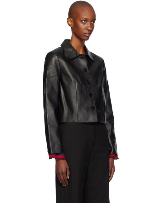 Staud Black Marino Leather Jacket