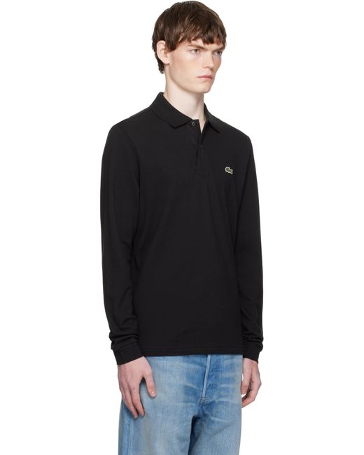 メンズ Lacoste ブラック Classic Fit L.12.12 長袖ポロシャツ Black