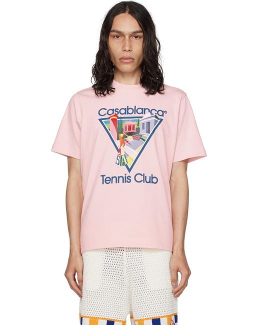 メンズ Casablancabrand La Joueuse Tシャツ Pink