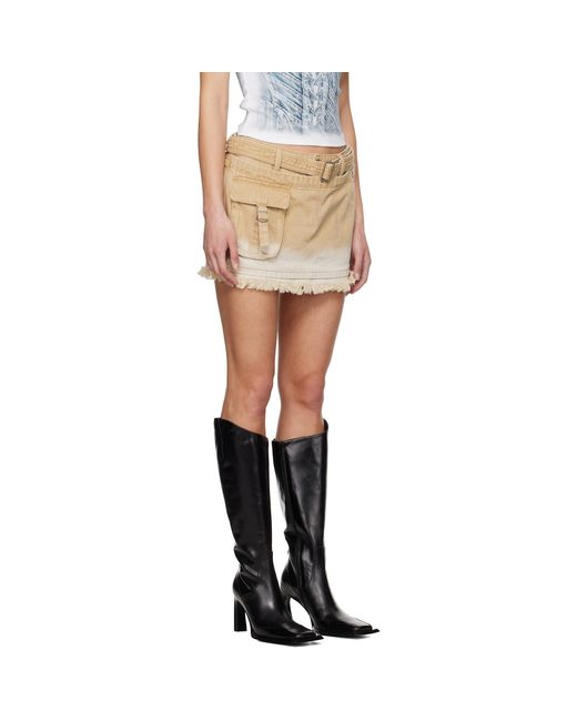 Feng Chen Wang Black Plant Dyed Miniskirt