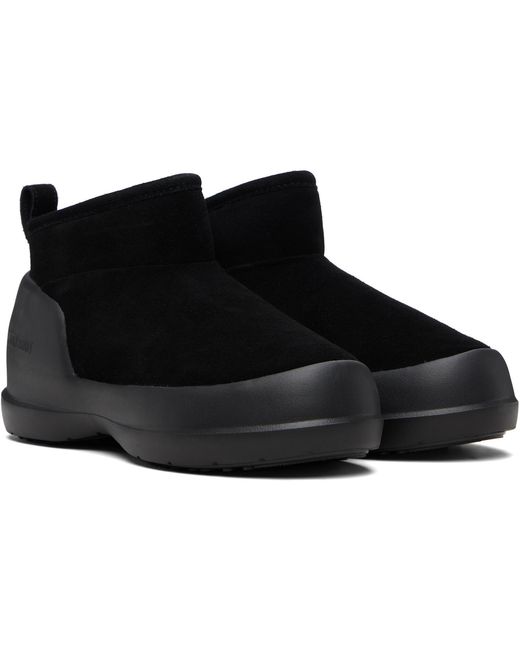 Moon Boot Black Mezzaluna Suede Low Boots for men