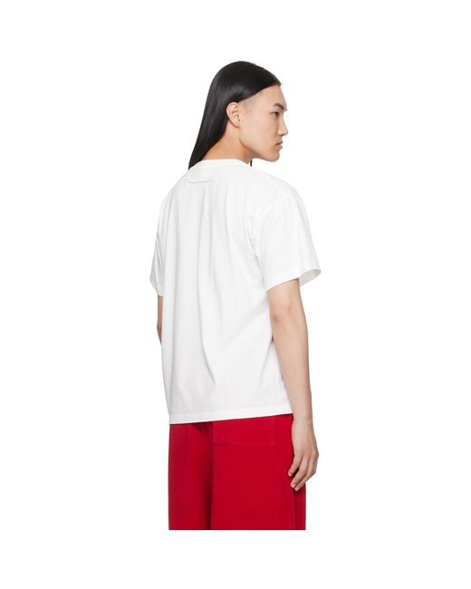 MM6 by Maison Margiela White Off- Overdyed Jersey T-Shirt for men