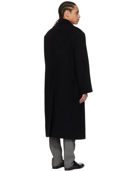 Fear Of God Black Melton Wool Coat for men
